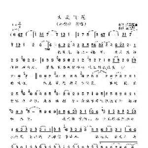 大漠飞花_歌曲简谱_词曲:夕颜落雪 雪无影