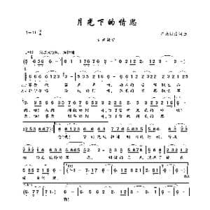 月光下的情思_歌曲简谱_词曲:江央朋措 江央朋措