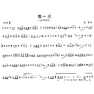 古筝谱 | 那一天 杨坤