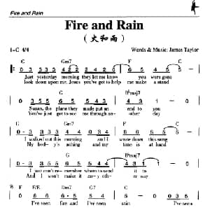 Fire and Rain_外国歌谱
