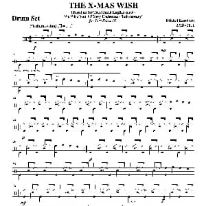 THE X MAS WISH 爵士鼓分谱