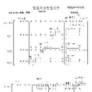 蓝蓝的夜蓝蓝的梦童声合唱谱_歌曲简谱
