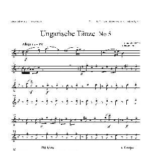萨克斯谱 | Ungarische Tnze No 5 十五重奏​Ten.1 2 3​分谱