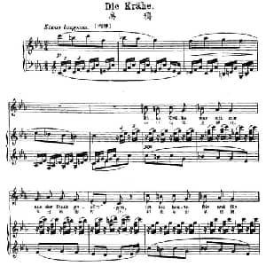 乌鸦 奥地利 _外国歌谱_词曲: 舒伯特曲 尚家骧译