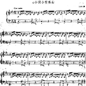 手风琴谱 | 手风琴复调作品 c小调小前奏曲 J.S.巴赫