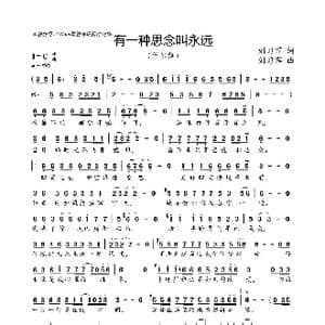 有一种思念叫永远_歌曲简谱_词曲:刘习军 刘习军