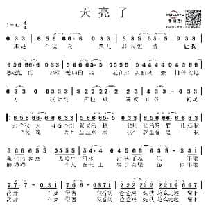 天亮了_歌谱投稿_词曲:韩红 韩红 作曲 小柯 编曲