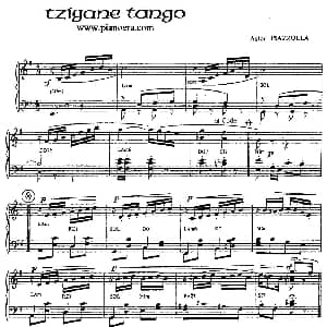 手风琴谱 | Tzigane Tango 茨冈探戈 皮亚佐拉