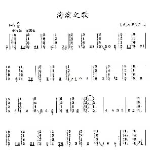 古筝谱 | 海滨之歌 日 成田为三