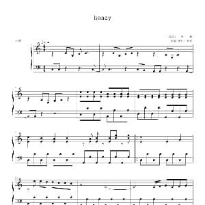 honey 钢琴谱 史万达