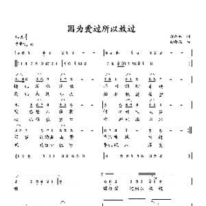 因为爱过所以放过_歌曲简谱_词曲:萧思林 向邦瑜