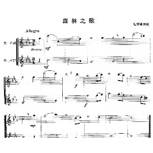 长笛曲谱 | 森林之歌 重奏