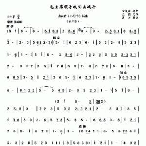 毛主席领导我们去战斗_歌曲简谱_词曲: 金复载