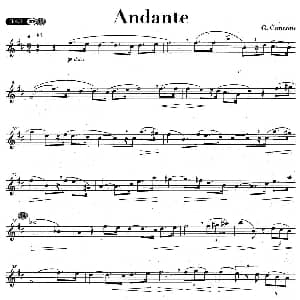 萨克斯谱 | Andante G Concone