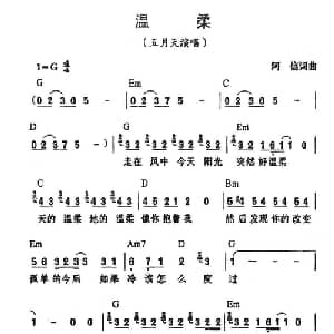 温柔_通俗唱法乐谱_词曲:阿信 阿信