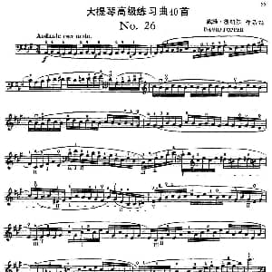 大提琴高级练习曲40首 No.26 戴维 波帕尔