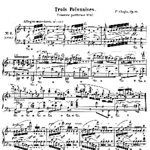Trois Polonaises Op.71 钢琴谱 弗雷德里克 弗朗索瓦 肖邦