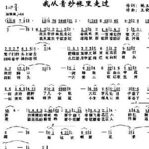 我从青纱帐里走过_民歌简谱_词曲:姚玉凤 王晓光