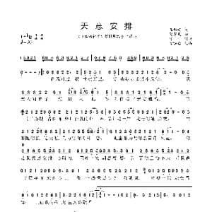 天意安排_歌谱投稿_词曲:王雨安 莫宇庭