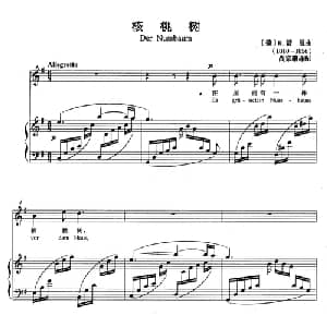 核桃树 德国 _外国歌谱_词曲: 德 R 舒曼