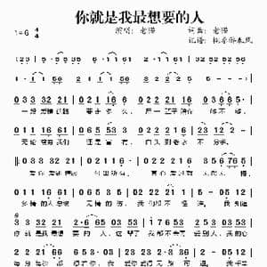你就是我最想要的人_歌谱投稿_词曲:老猫 老猫