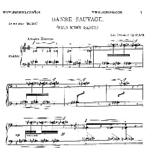 Danse Sauvage Op.13 No.2 钢琴谱 里奥 奥恩斯坦 Leo Ornstein