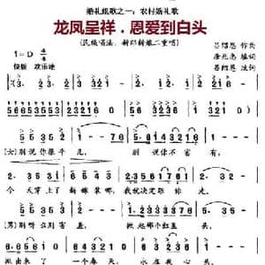 龙凤呈祥.恩爱到白头_民歌简谱_词曲:唐兆忠填词 吕绍恩改词 吕绍恩