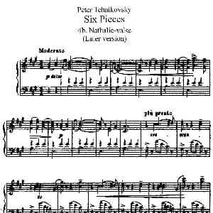 Six Pieces Op.51 钢琴谱 彼得 伊利奇 柴可夫斯基