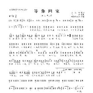 等你回家_歌曲简谱_词曲:陈兴玲 陆城