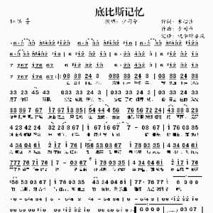 底比斯记忆_歌曲简谱_词曲:水心沙 少司命