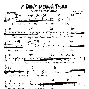 IT DON'T MEAN A THING 降B爵士乐谱