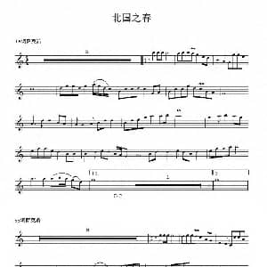 萨克斯谱 | 北国之春