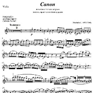 小提琴谱 | Canon 卡农