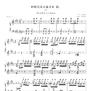 帕格尼尼大练习曲3 钟 钢琴谱 李斯特