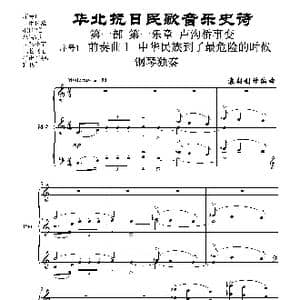 重发:序号1前奏曲Ⅰ 中华民族到了最危险的时候 钢琴独奏_歌曲简谱_词曲: 袁朝创作编曲