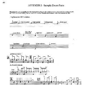 APPENDIXI sample Drun Parts 钢琴谱