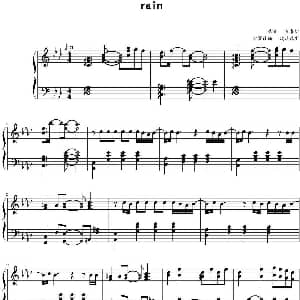 rain 钢琴谱 凌虚逸尘改编