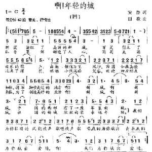 啊！年轻的城_民歌简谱_词曲:安静 田歌