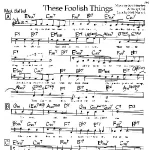 These Foolish Things 钢琴谱