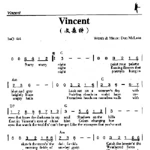 Vincent_外国歌谱