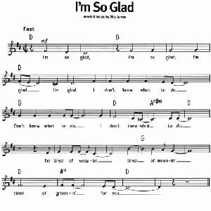 蓝调音乐:I'm So Glad_外国歌谱