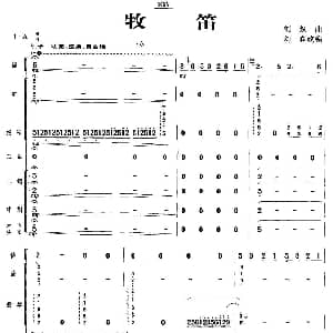 笛子谱 | 牧笛 笛子独奏 民乐队伴奏总谱 刘炽