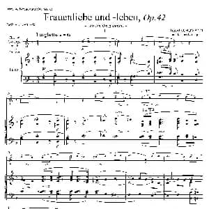 萨克斯谱 | 妇女的爱情与生活 Op42 Ⅰ 高音萨克斯 钢琴伴奏 R.舒曼