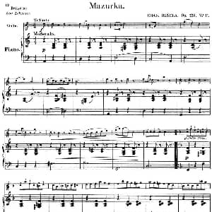 小提琴谱 | 25首小提琴曲合集 Mazurka. CHAS.DANCLA. Op.123 No.11 小提琴 钢琴伴奏 BENONI LAGYE