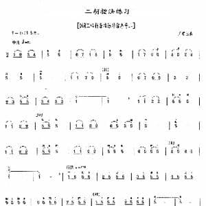 二胡指法练习_歌曲简谱_词曲: 王曙亮曲