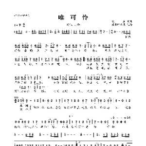 唯可怜_歌曲简谱_词曲:寂悸 寂悸
