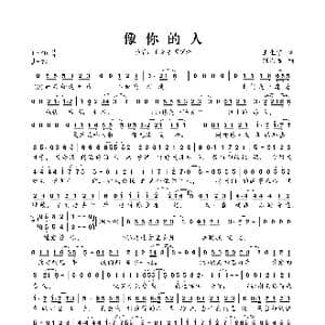 像你的人_歌曲简谱_词曲:王生宁 刘思远