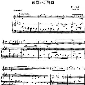 小提琴谱 | 两首小步舞曲 小提琴 钢琴伴奏 巴赫