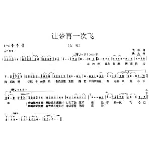 让梦再一次飞_通俗唱法乐谱_词曲:飞林 陶龙