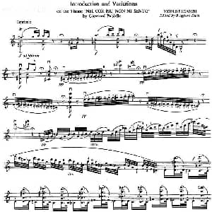 小提琴谱 | Introduction and Variations 帕格尼尼